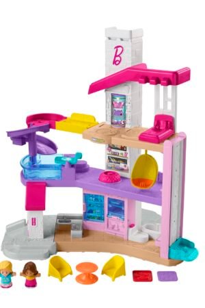 Fisher-Price Little People 芭比小夢想屋幼兒遊戲套裝（附音樂與燈光，7 件組）