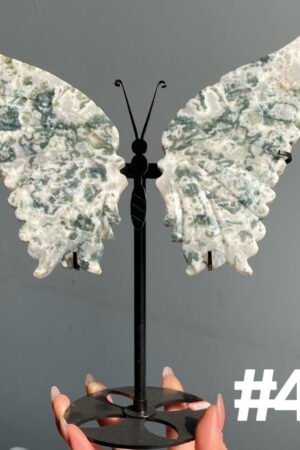 Moss Agate Big Butterfly Wings