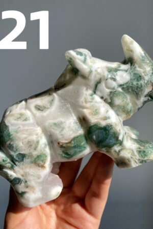 Moss Agate Rhinocero