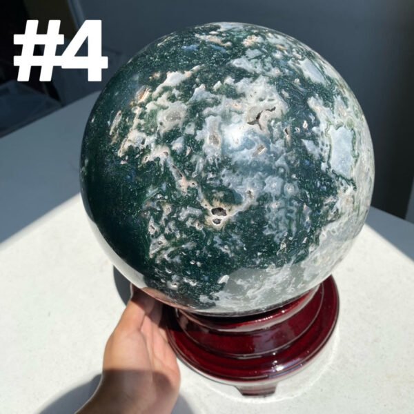 Massive Moss Agate Sphere - Image 3
