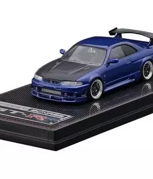 微型車1/64 Nissan R33 GT-R藍色金屬Ig2508